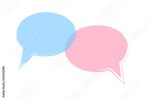 Messages are pastel tones. Text message.