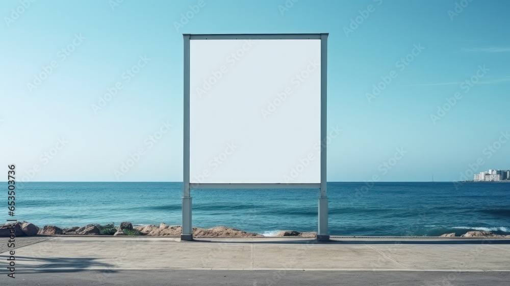 billboard or blank poster, blank white mast banner mockup, front view, outdoor, billboard clear poster for advertising display outside sign template, for Display or montage of product generate by AI billboard or blank poster, blank white mast banner mockup, front view, outdoor, billboard clear poster for advertising display outside sign template, for Display or montage of product generate by AI
