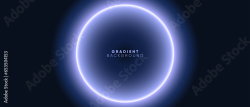 Neon space Circle. Vector Banner Background. For Presentation, Promotion and Announcement.