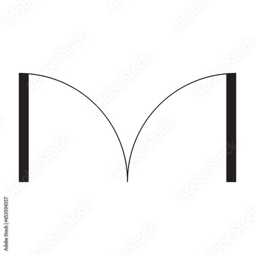 door plan icon design vector isolated