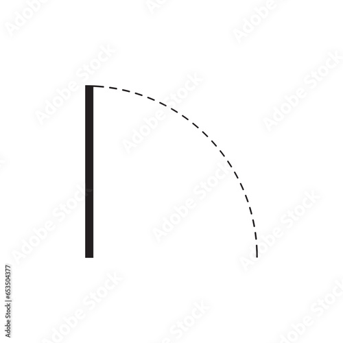 door plan icon design vector isolated