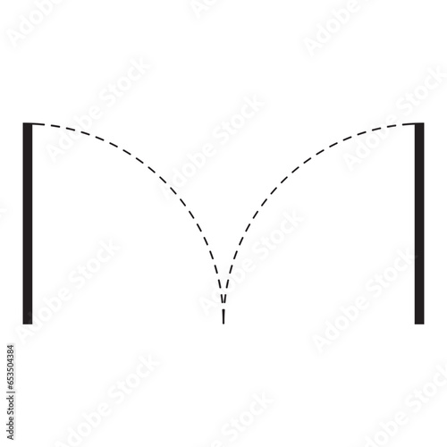 door plan icon design vector isolated