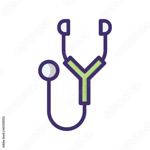 stethoscope  of healthcare and medicine filled icons