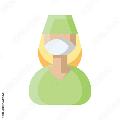 nurse of healthcare and medicine flat icons