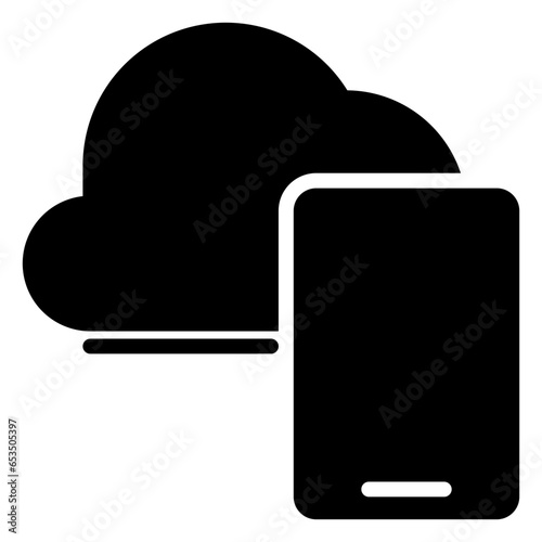 Cloud icon, glyph icon style