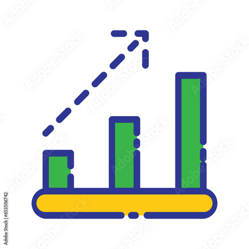up graphic arrow of financial business activity icon sets
