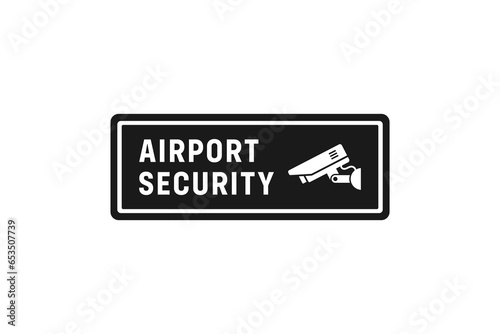 Airport security sign or Airport security symbol vector isolated. Best Airport security sign for apps, websites, print design, and more about Airport CCTV.