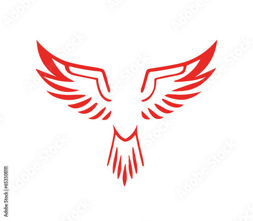 Wings hawk bird logo eagle fly slogan PNG cartoon vector design