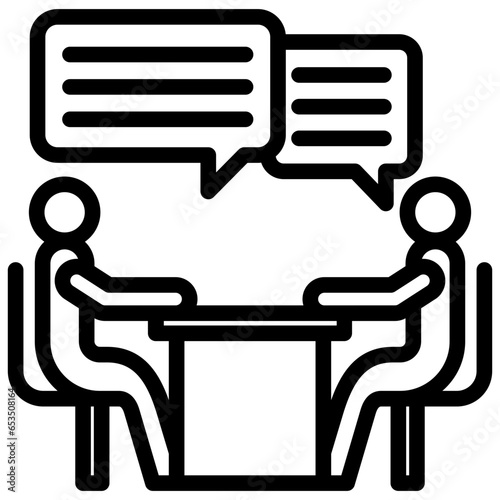 Negotiation Outline Icon