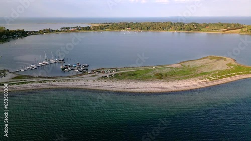 Aerial view of Fyns Hoved, north of Funen, Denmark photo