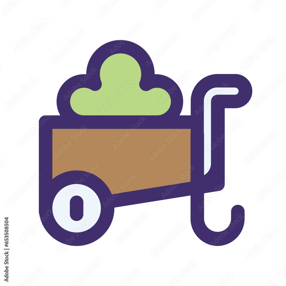 trolley of springtime filled icons trolley of springtime filled icons