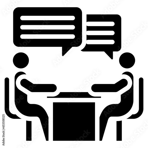 Negotiation Glyph Icon