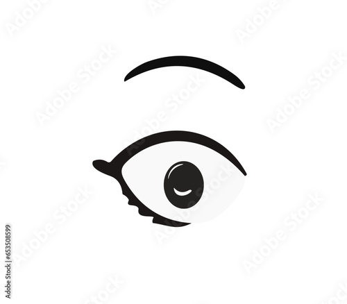 Eye vision symbol body prat PNG cartoon design