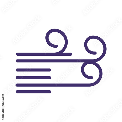 windy of weather thin line vector icon
