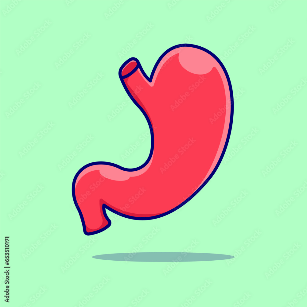 Stomach Organ Vital Illustration, Vector, Isolated, Icon Stomach Organ Vital Illustration, Vector, Isolated, Icon