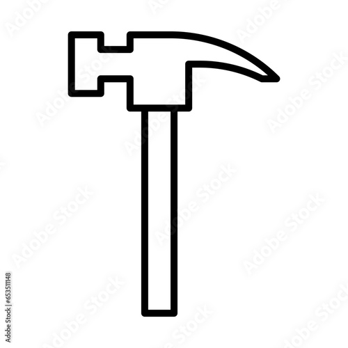 hammer icon in line style