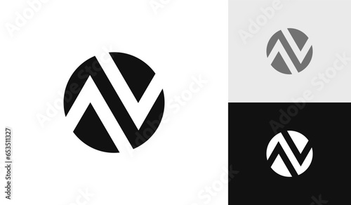 Letter AV initial monogram logo design
