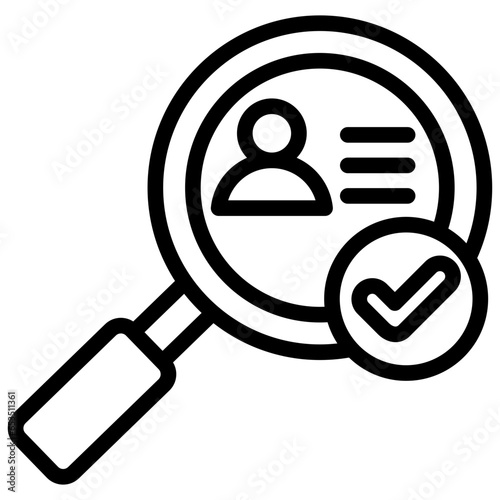 Identifying Outline Icon