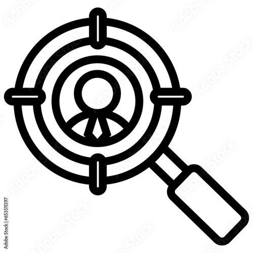 Head Hunting Outline Icon