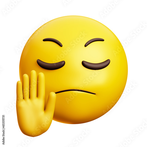 Stop, Prohibit emoji, 3d style emoticon