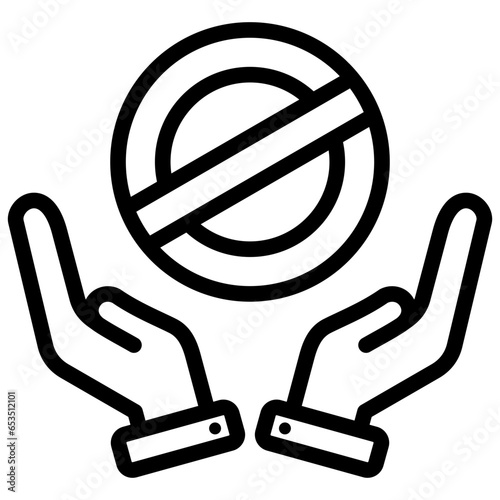 Without Keeping Outline Icon