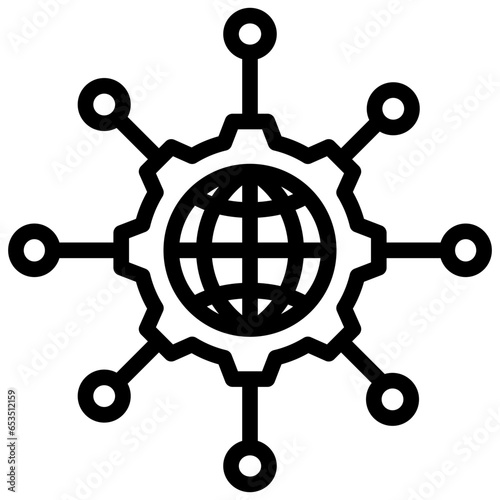 Networking Service Outline Icon