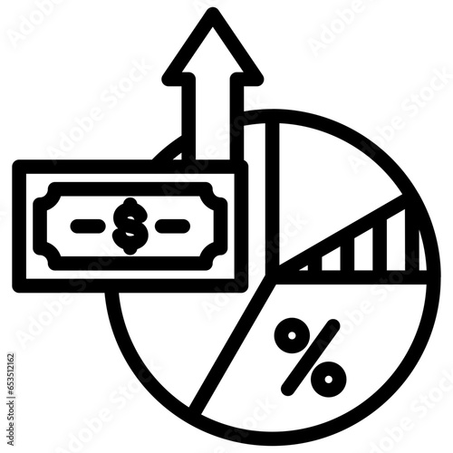 Profit Margin Outline Icon