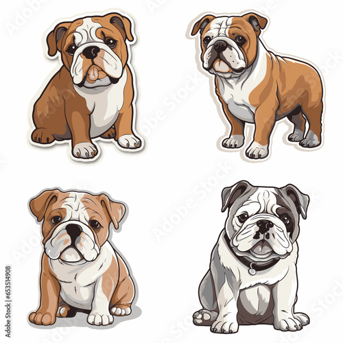 cute Bulldog a very simple drawing vector