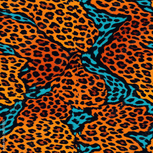 Leopard Skin Texture Pattern print animal leather seamless design.