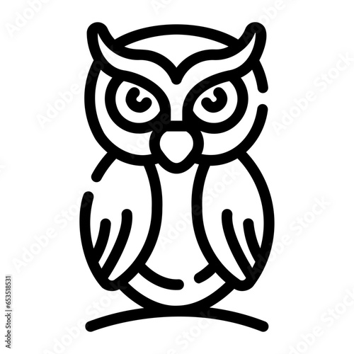 owl Line Icon