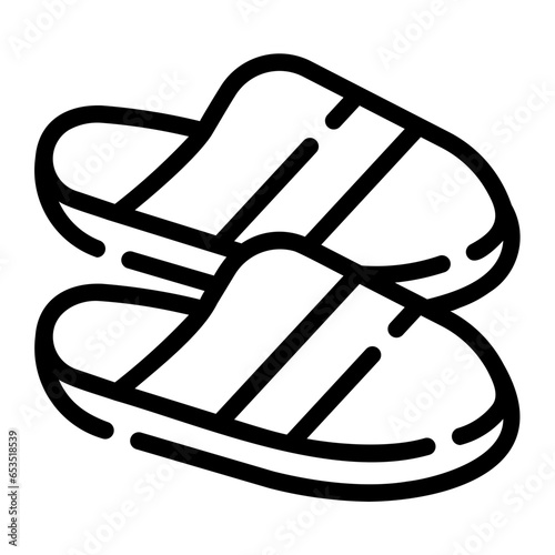 slippers Line Icon