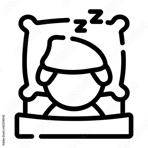 sleep Line Icon
