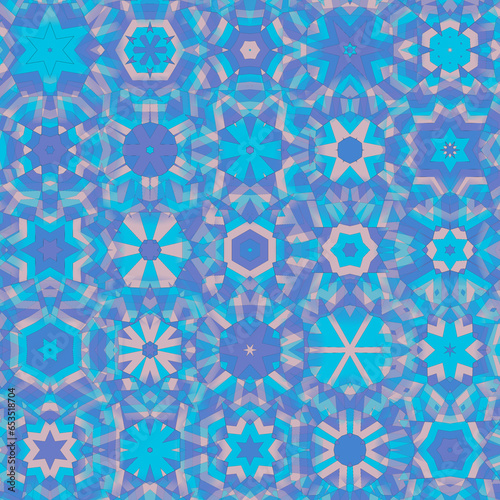 blue pattern with snowflakes