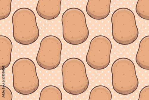 potato vegetable seamless pattern vector illustration 