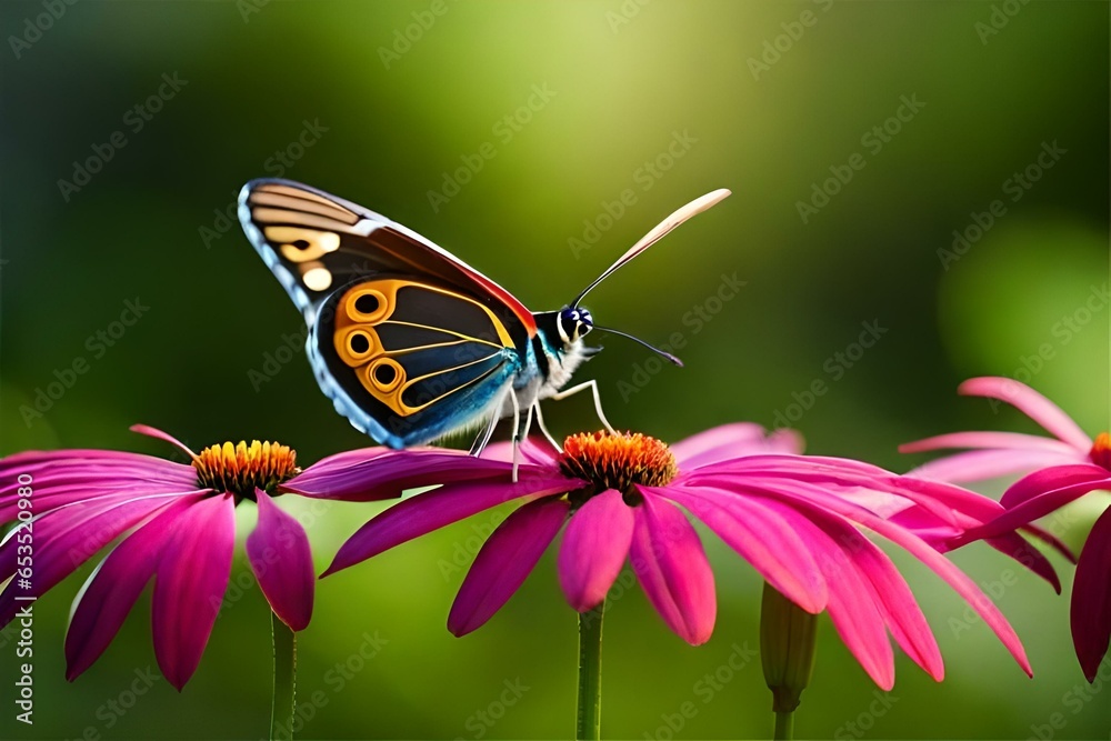 Obraz premium butterfly on flower