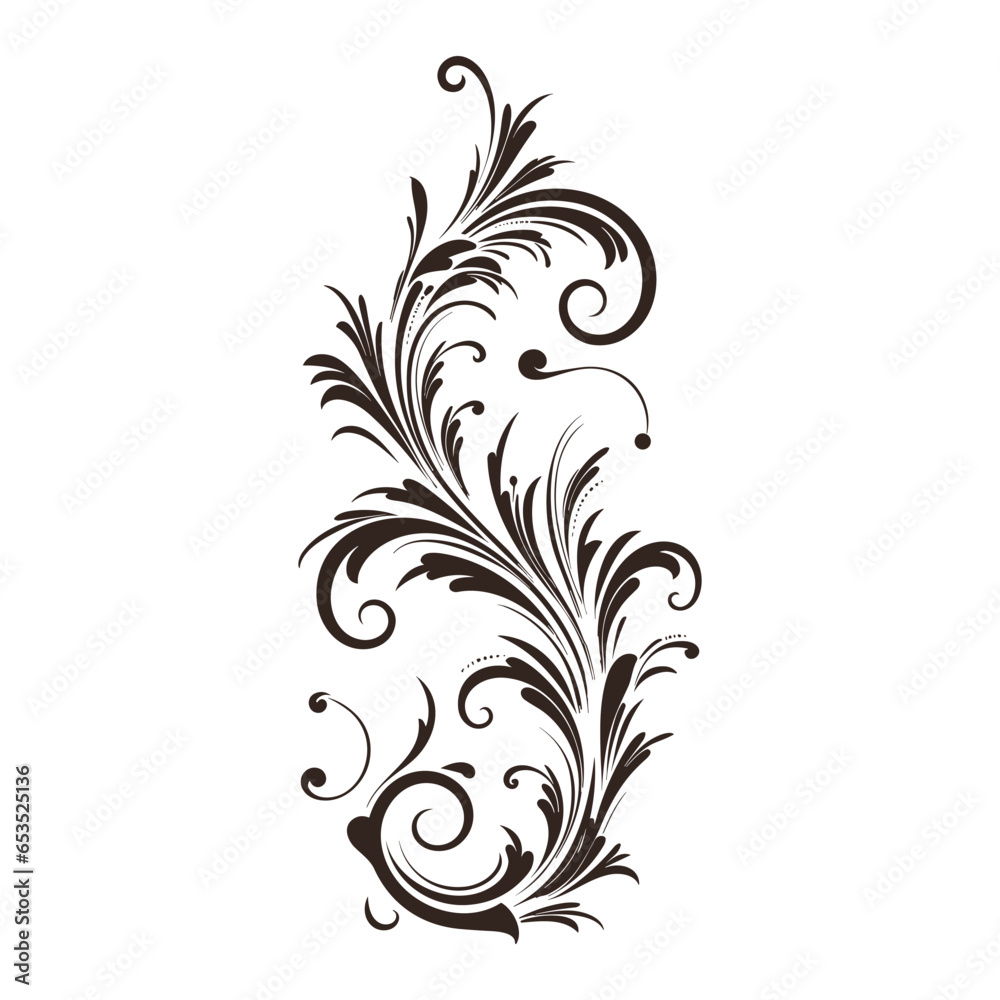 Vintage typographic design element vector, Calligraphic vector decorative Ornament element