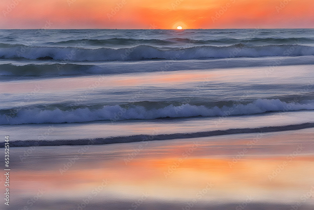 Sunset Dreams: A Watercolor Seascape