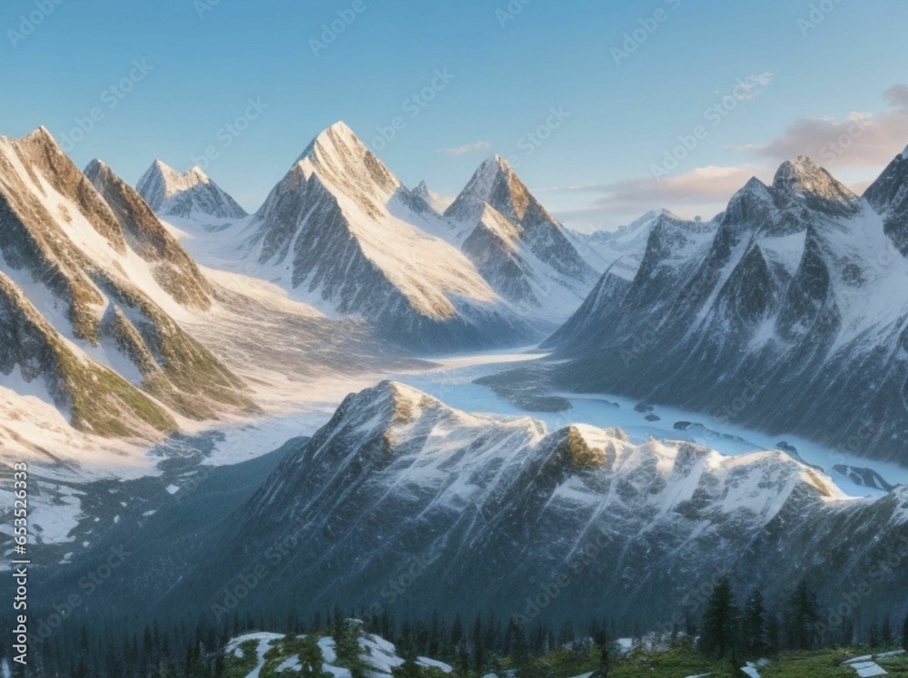 Mountain Scenery,Alpine Landscapes,Mountain Range Views,Elevated Terrain
,Rocky Peaks