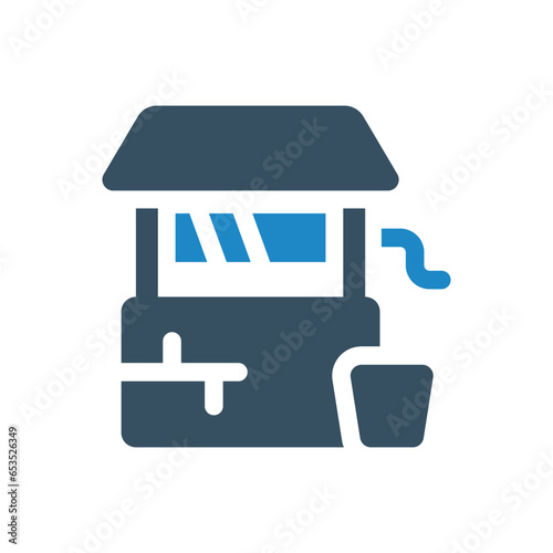 water well icon vector illustration
