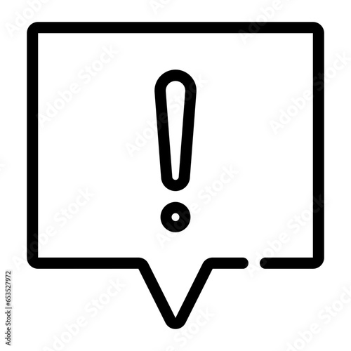 attention line icon