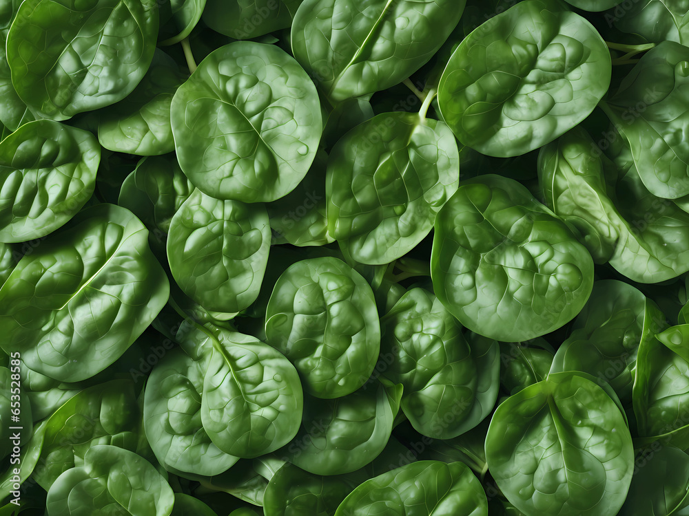 Top view on fresh organic spinach leaves. Healthy green food and vegan background. Top view on fresh organic spinach leaves. Healthy green food and vegan background.
