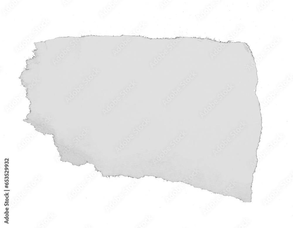 a sheet of paper torn to pieces on transparent background png file