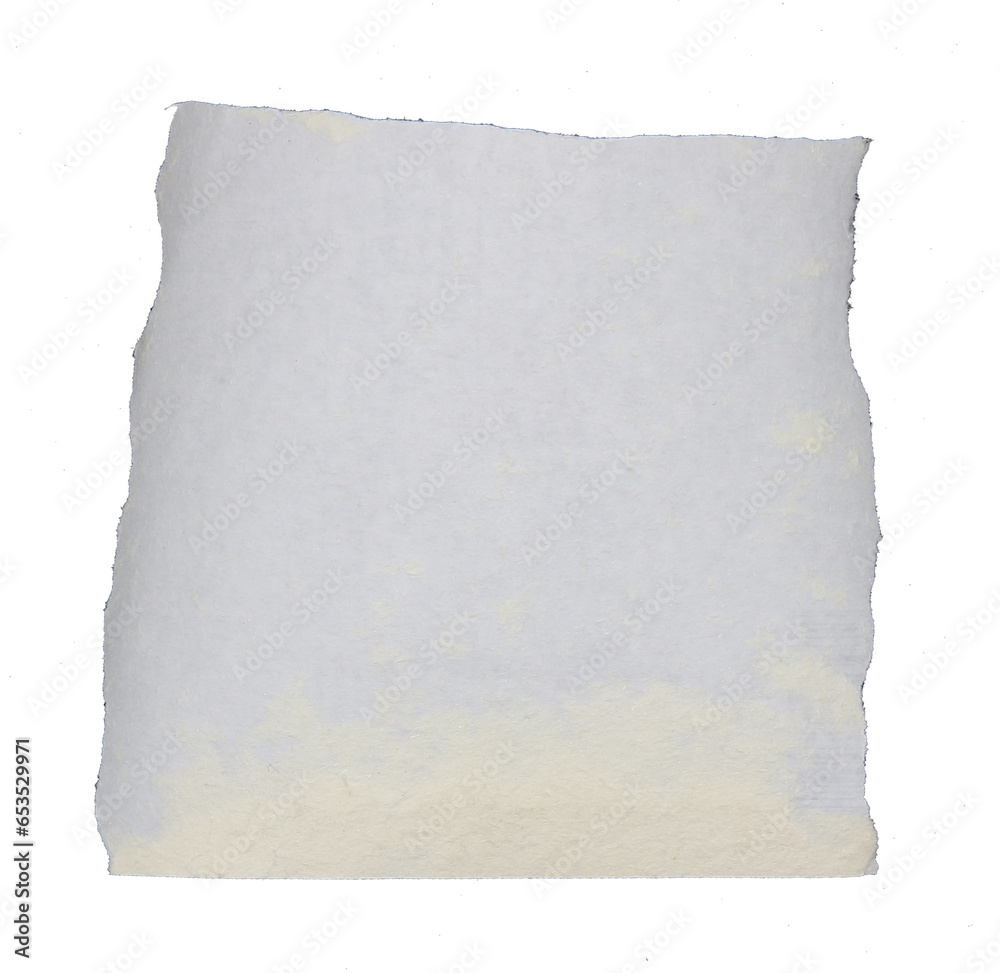 a sheet of paper torn to pieces on transparent background png file