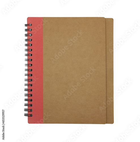 Blank notebook paper with ring spine on transparent background png file © studio2013