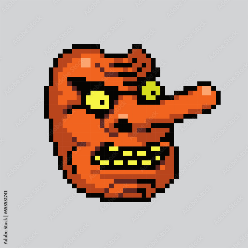 Pixel art illustration Japanese Mask. Pixelated Mask. Japanese Mask icon pixelated
for the pixel art game and icon for website and video game. old school retro. Pixel art illustration Japanese Mask. Pixelated Mask. Japanese Mask icon pixelated
for the pixel art game and icon for website and video game. old school retro.