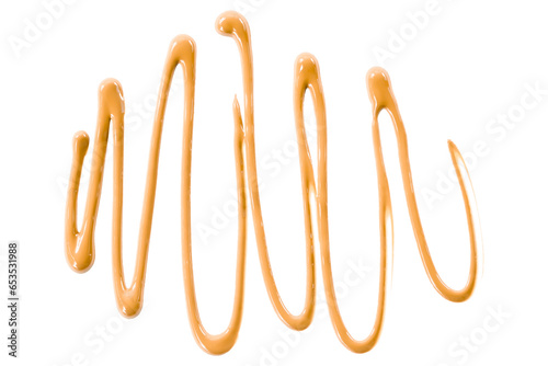 orange watercolor drop zigzag isolated on transparent background