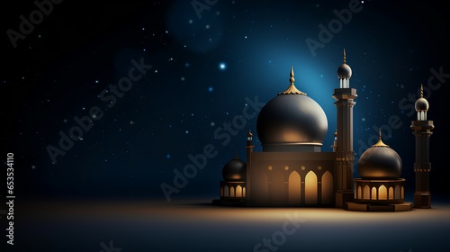 ramadan kareem islamic greeting card background ai generated