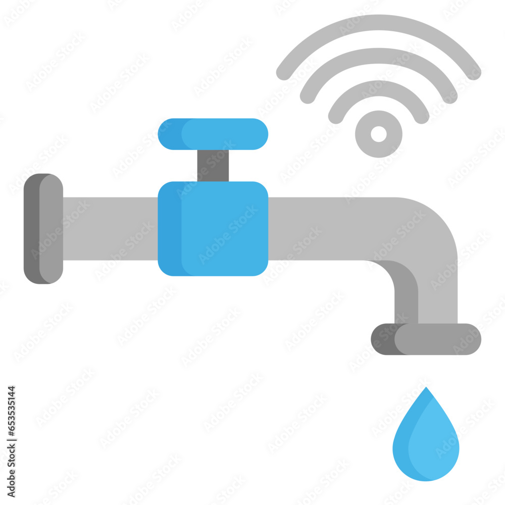 Fototapeta premium Faucet Flat Icon