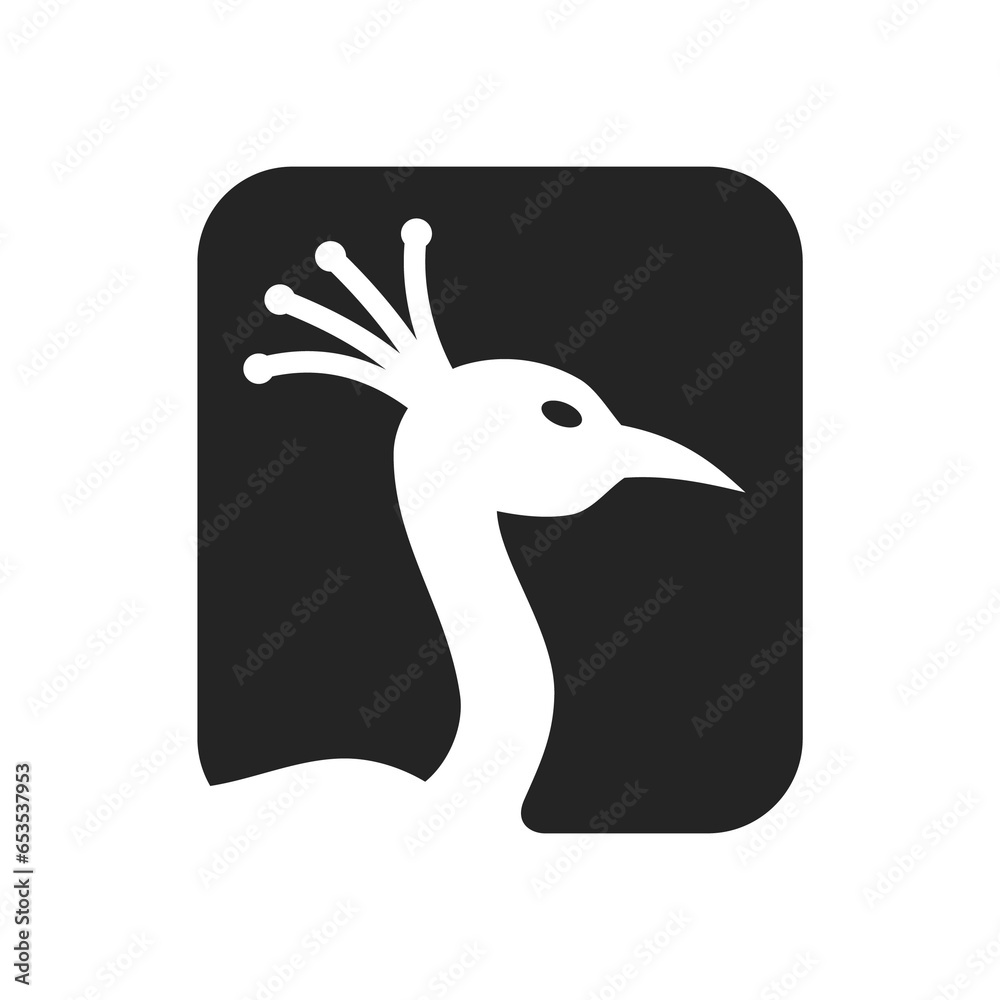 Fototapeta premium peacock logo template Isolated. Brand Identity. Icon Abstract Vector graphic