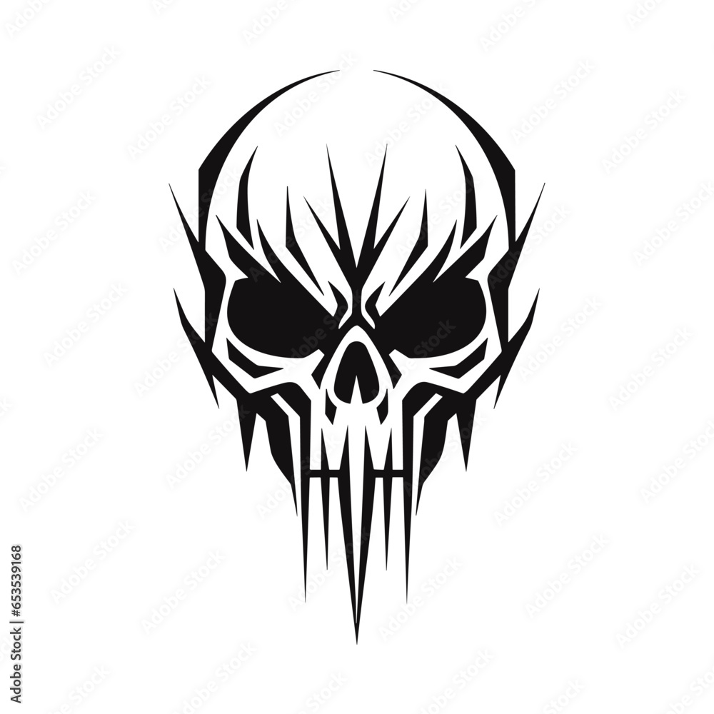 Fototapeta premium Abstract vector illustration of skull.